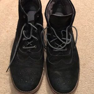 Black suede Wolverine boots